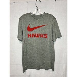 Atlanta Hawks Nike Tee Shirt Gray Logo NBA Basketball Men's M